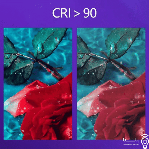 مقایسه کیفیت رنگ بالا با شاخص CRI بیش از 90 در هالوژن هوشمند Govee؛ نمایش طبیعی رنگ‌ها برای نورپردازی حرفه‌ای – بیلیا