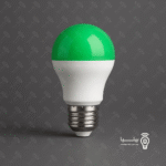 لامپ ال ای دی رنگی 7 وات پارس شعاع رنگ سبز