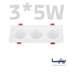 پنل سقفی توکار دایره ای (3 در 5) وات مدل سولاریس برند پارس شعاع توس