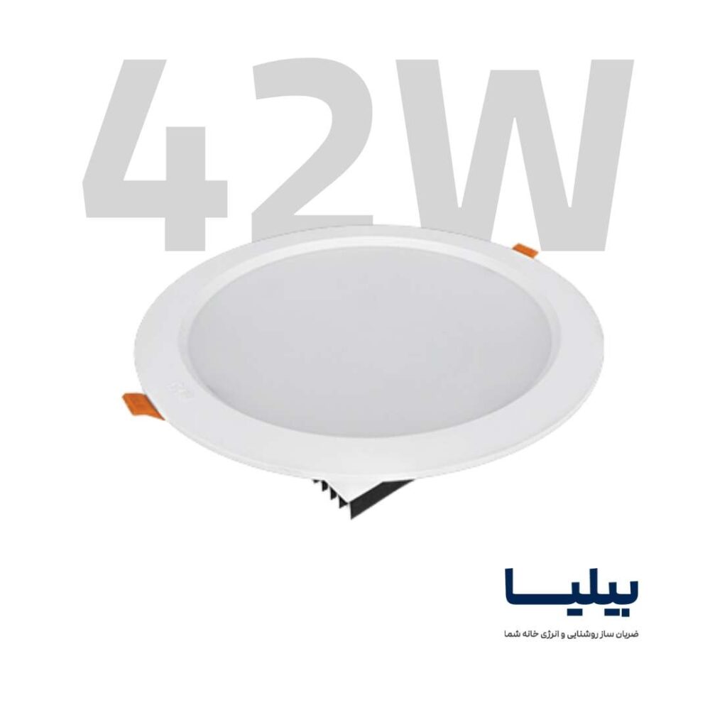 چراغ سقفی توکار دایره ای 42 وات مدل سولاریس برند پارس شعاع توس