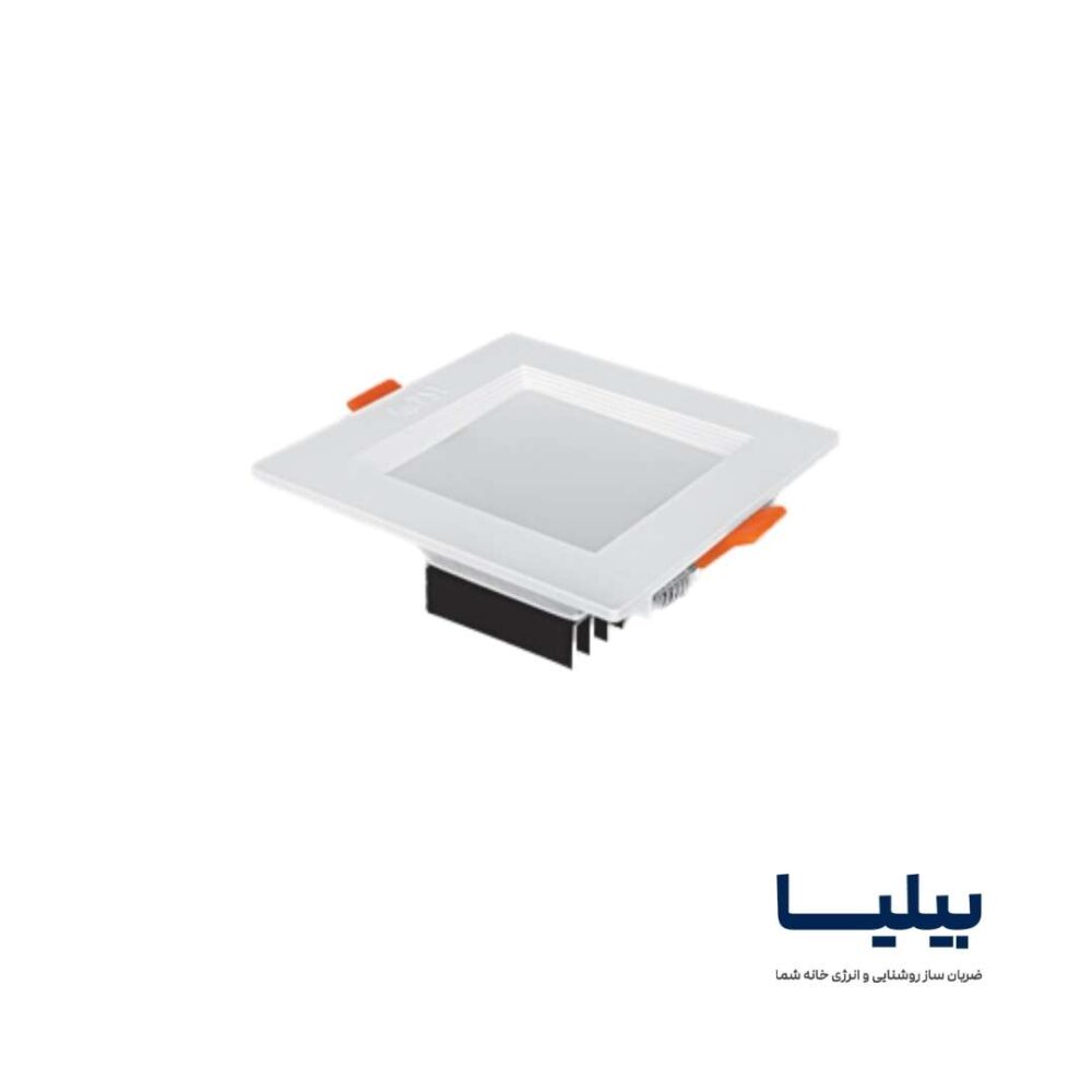 چراغ سقفی توکار مربعی 7 وات مدل سولاریس برند پارس شعاع توس