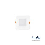 پنل سقفی توکار مربعی 9 وات گلاریس پارس شعاع توس