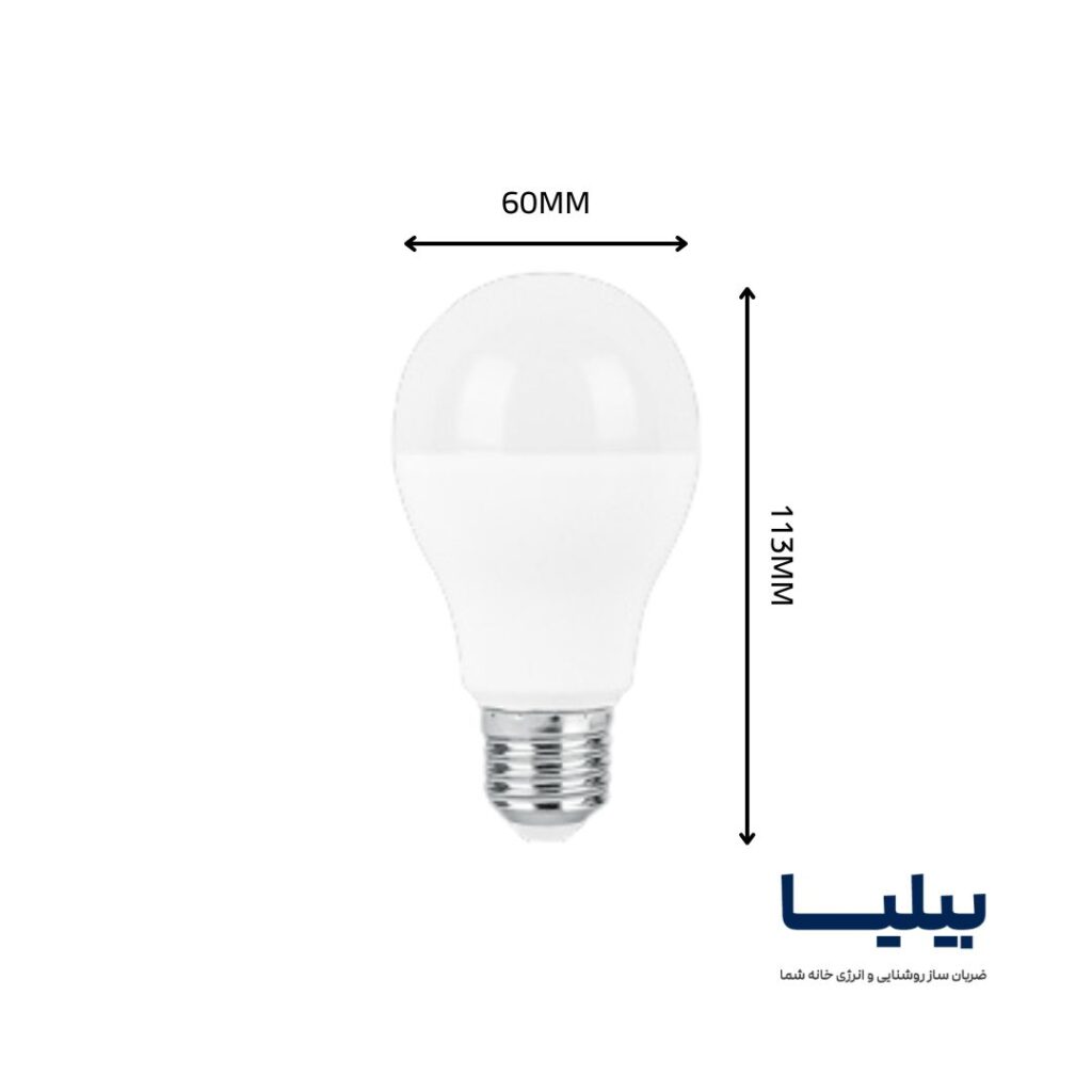 لامپ ال ای دی حبابی 12 وات برند پارس شعاع توس
