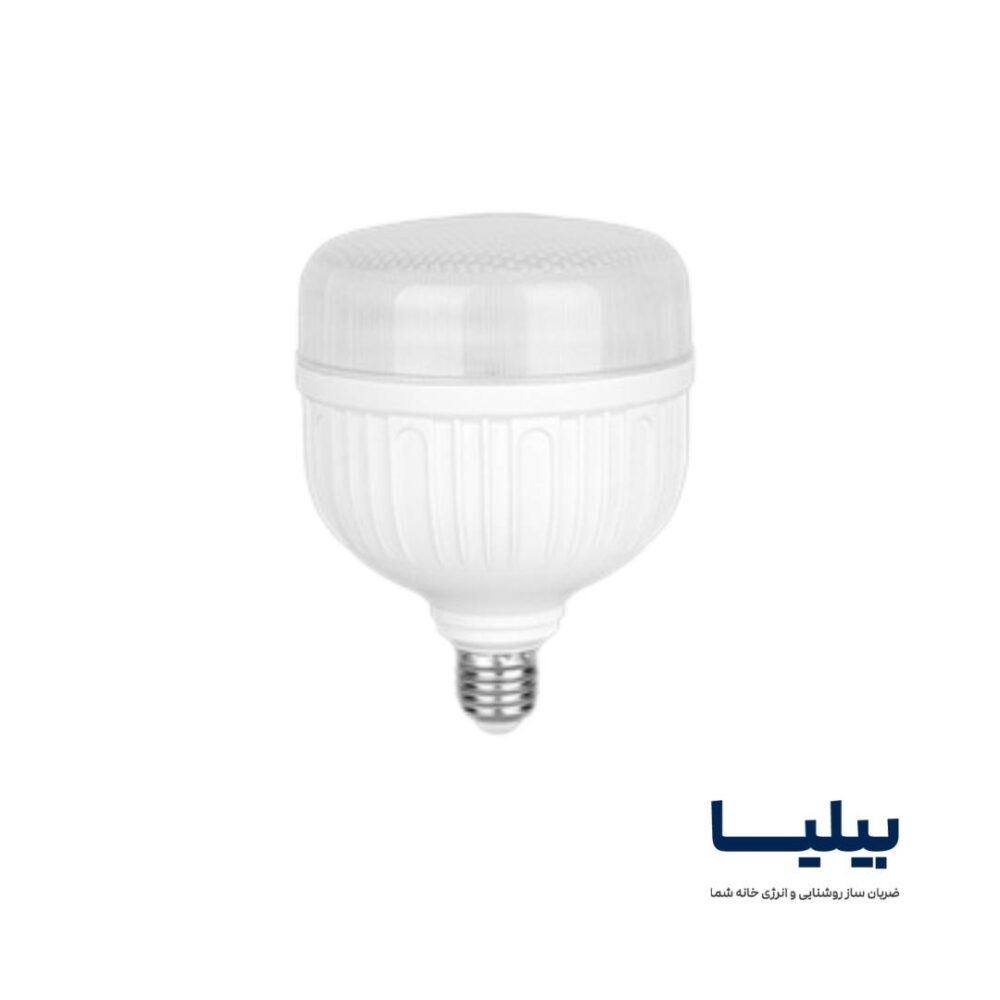 نمای رو ب رو لامپ LED استوانه ای شفاف 50 وات برند پارس شعاع توس