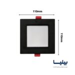 پنل سقفی توکار مربعی 9 وات مدل سولاریس برند پارس شعاع توس