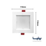 پنل سقفی توکار مربعی 9 وات مدل سولاریس برند پارس شعاع توس