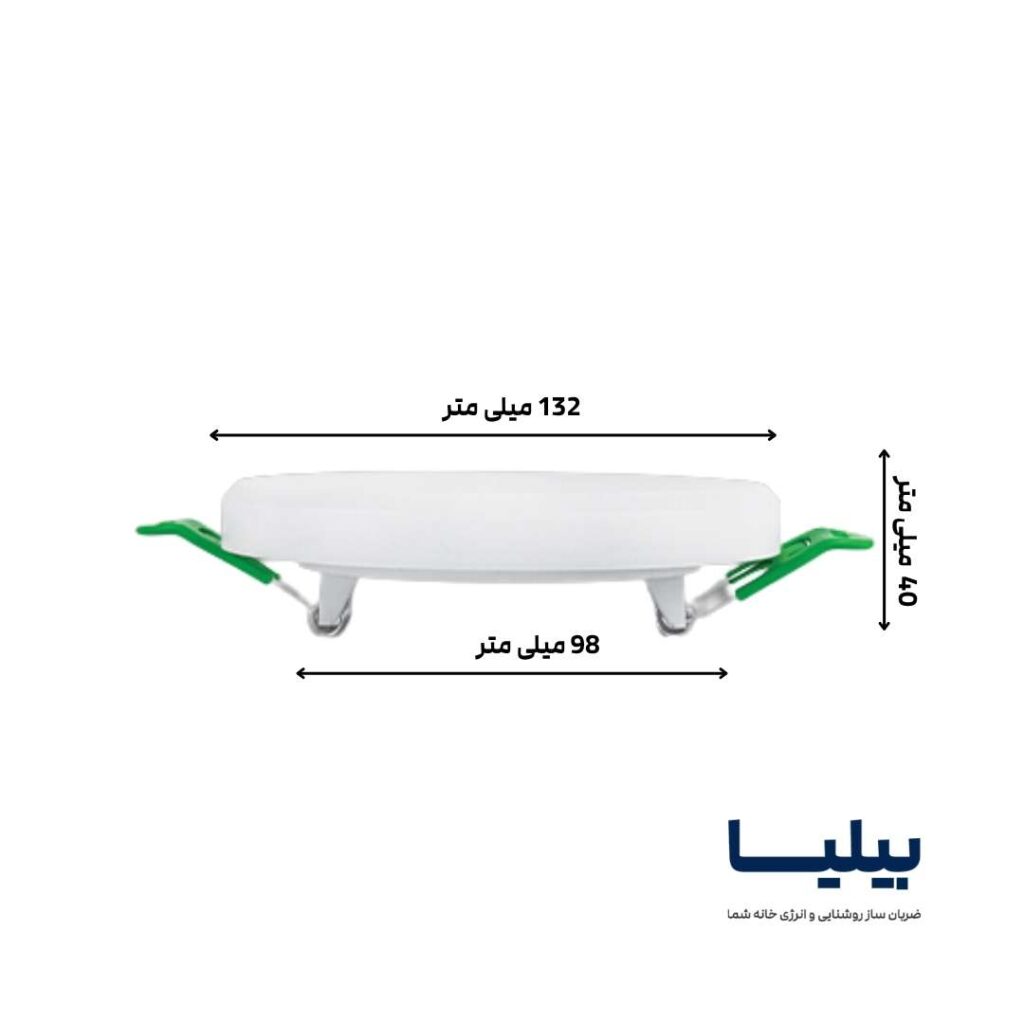 پنل سقفی توکار دایره ای 20 وات مدل هایلایت برند پارس شعاع توس