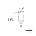 لامپ ال ای دی اشکی پربازده ۶.۶ وات مدل AF-TC-7HE افراتاب
