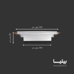 پنل سقفی توکار دایره ای 30 وات گلاریس پارس شعاع توس