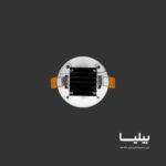 پشت بک گراند مشکی پنل سقفی توکار دایره ای 9 وات آرامیس پارس شعاع توس
