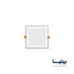 پنل سقفی توکار مربعی 12 وات گلاریس پارس شعاع توس