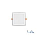 پنل سقفی توکار مربعی 18 وات گلاریس پارس شعاع توس