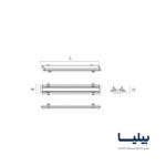 چراغ خطی 20 وات 60 سانتی متر ماهان پارس شعاع توس