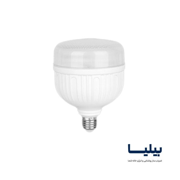 نمای رو ب رو لامپ LED استوانه ای شفاف 50 وات برند پارس شعاع توس