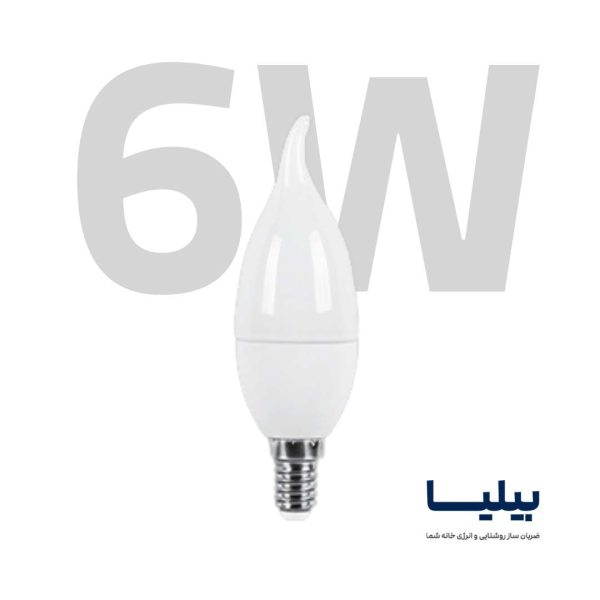 لامپ led اشکی مات 6 وات برند پارس شعاع توس